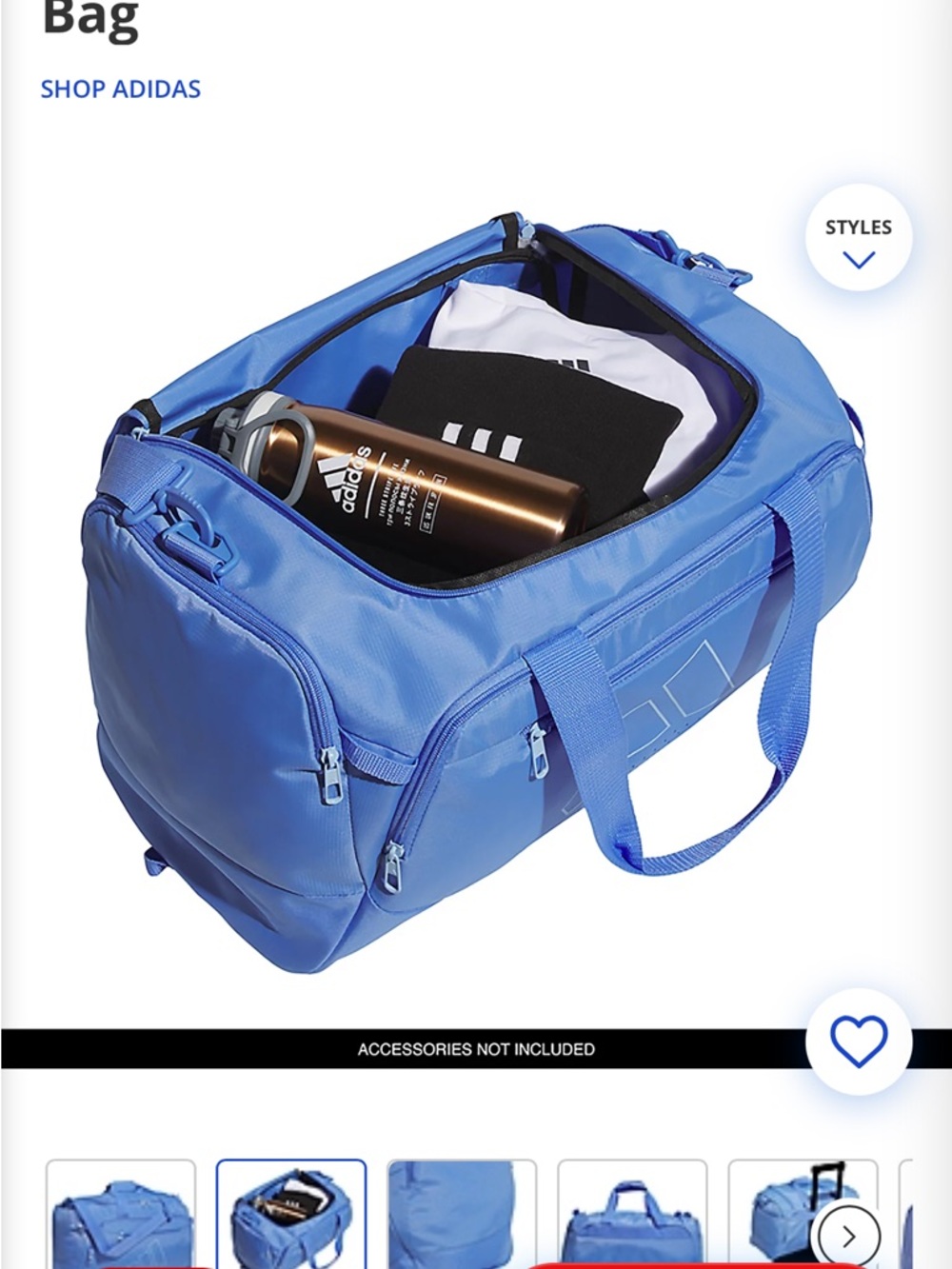 adidas sky blue defender 5 small duffel bag